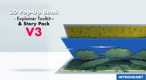 3D Pop-Up Book Toolkit featuring Mister Cake | Toolkit & Story Construction Set Videohive