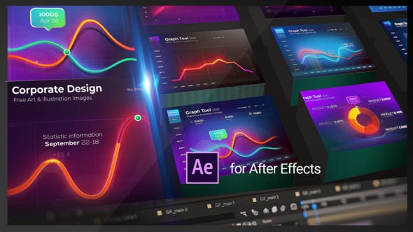 After Effects Template - Graph Tool Infographics Сharts Bundle (29124362)