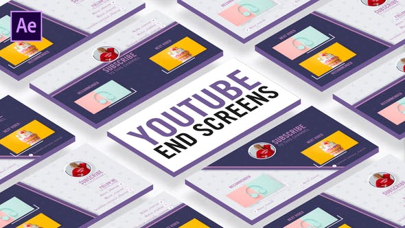 After Effects Template - Slice Youtube End Screens (30180371)