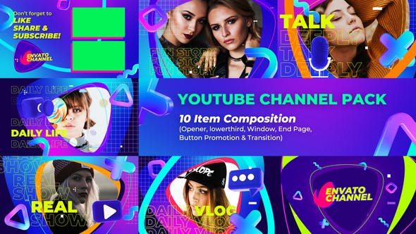 After Effects Template - Youtube Channel Pack (30056928)