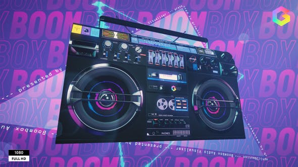 Boombox Music Visualizer – After Effects Template (33336801)