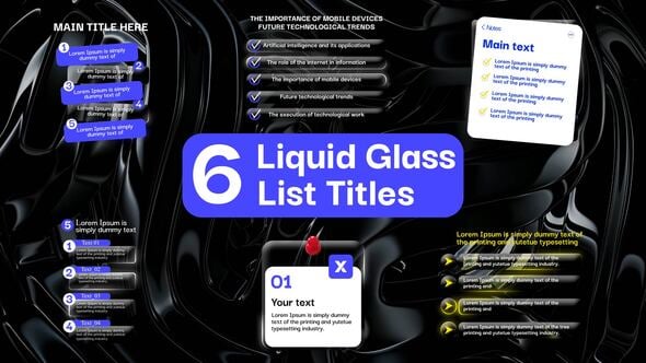 Liquid Glass List Titles | MOGRT Free Videohive