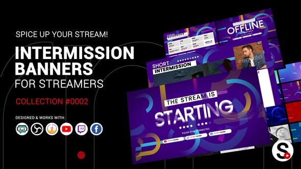 Stream Intermission Banners. Collection #0002 – After Effects Template (34130597)