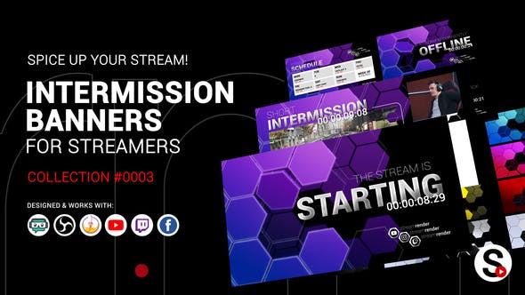 Stream Intermission Banners. Collection #0003 – After Effects Template (34145094)