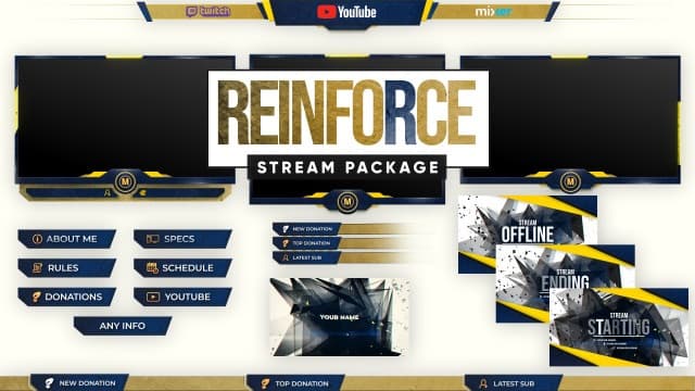 Stream Package – Overlays, Screens V2 – After Effects Template