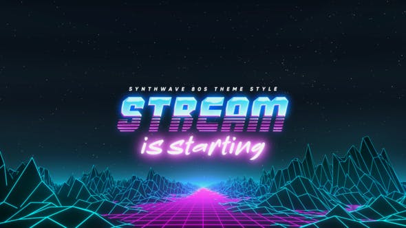 Synthwave 80s Streamer Package – After Effects Template (32351446)