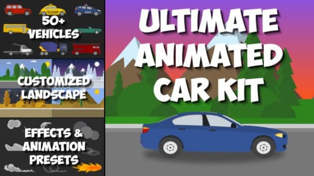 Ultimate Animated Car Kit – After Effects Template