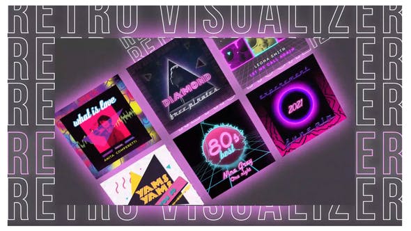 Video Template Pack - Retro Music Visualizer Instagram (29717361)